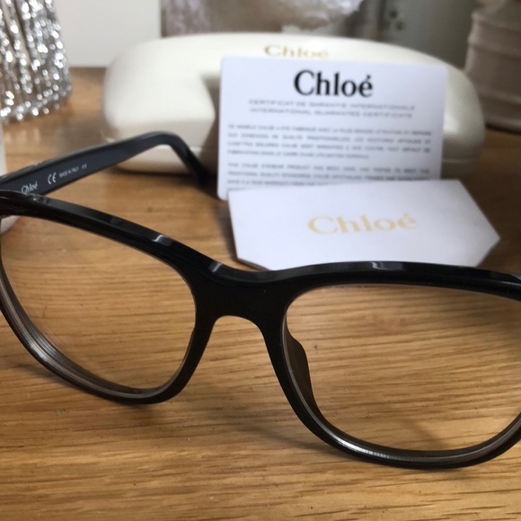 Chloe Italian Authentic Eyeglasses Black - Picture 3 of 8
